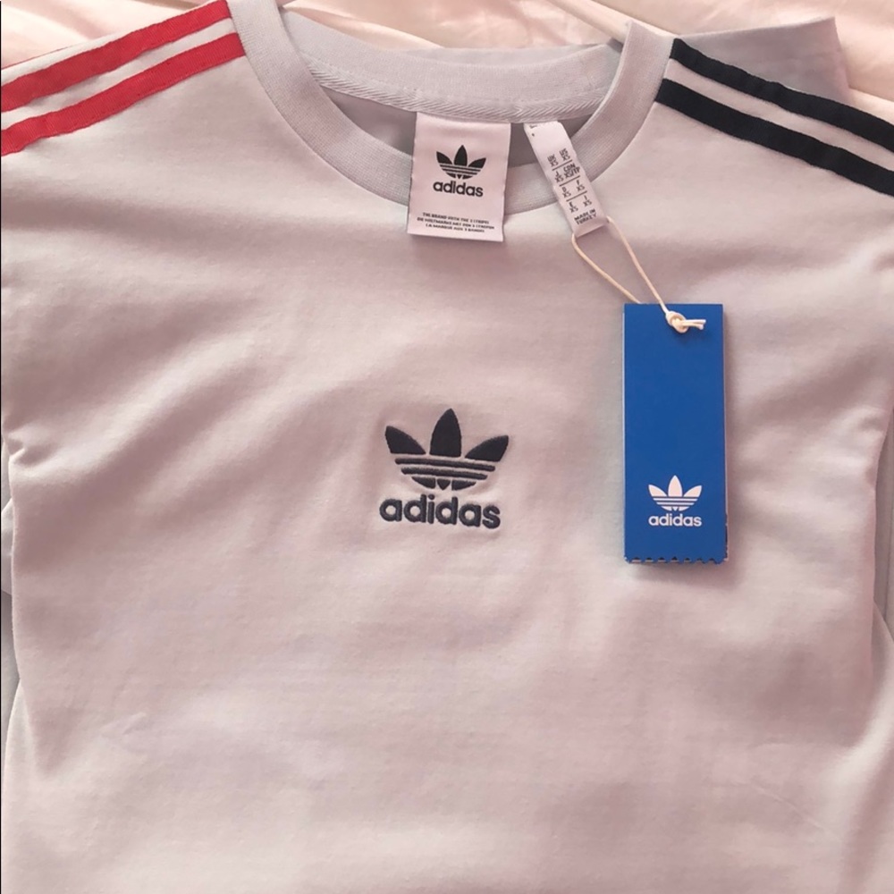 LS stripe adidas tee